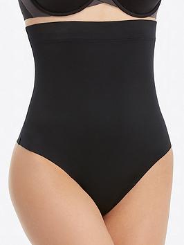 Spanx Spanx Suit Your Fancy High-Waisted Thong - Black Picture