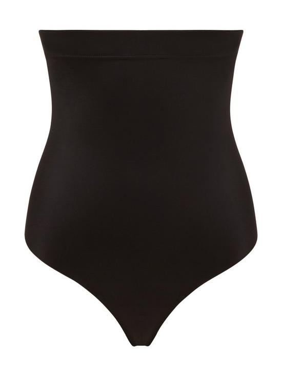 stillFront image of spanx-suit-your-fancy-high-waisted-thong-black