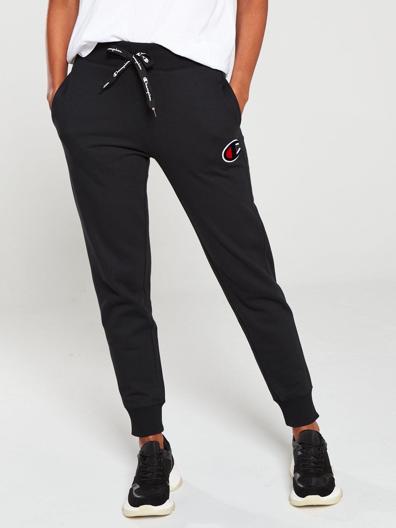 champion rib cuff pants black