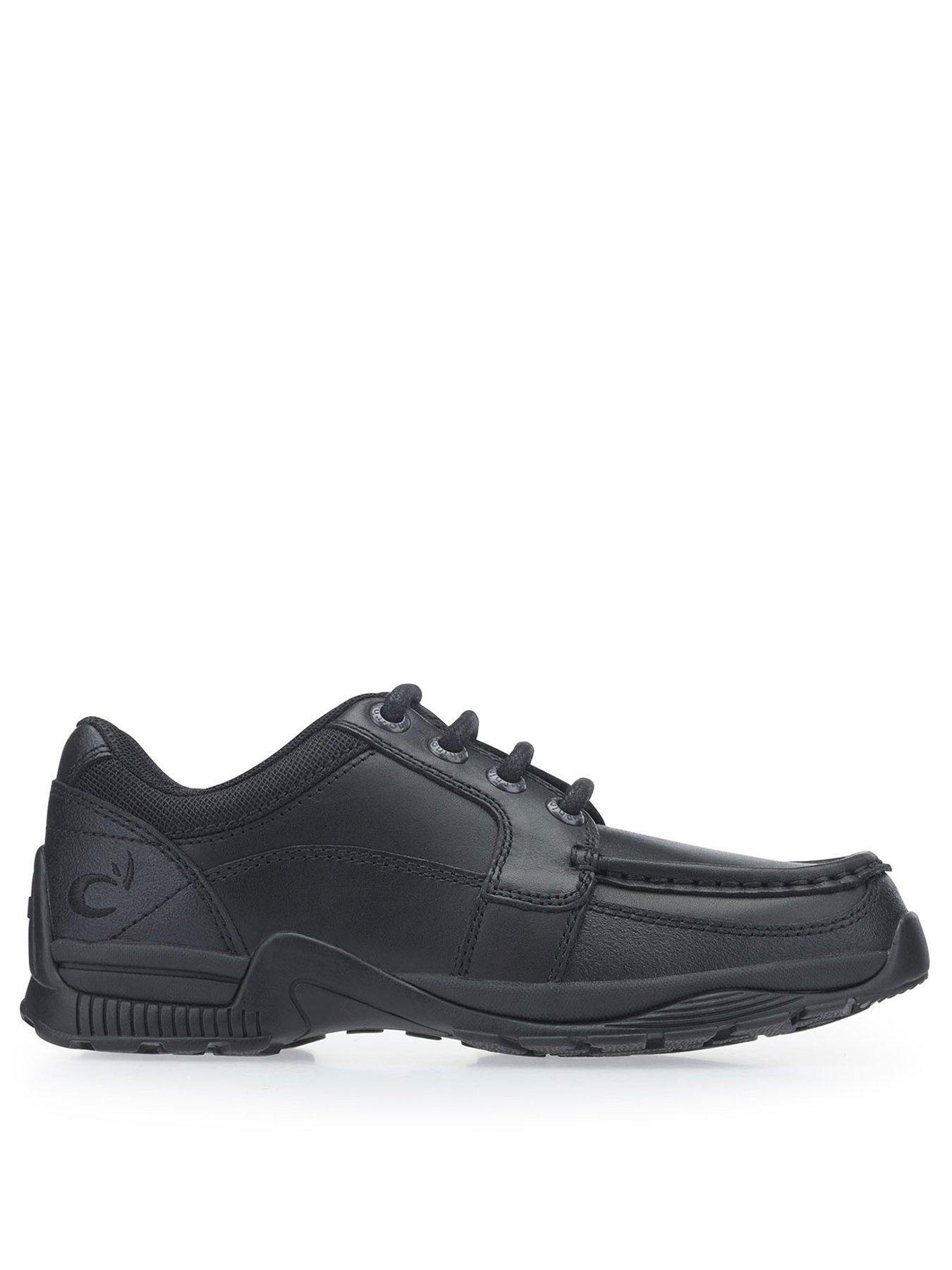 Image 3 of 6 of Start-rite Dylan&nbsp;Leather Lace Up Boys Durable Rhino School Shoes - Black