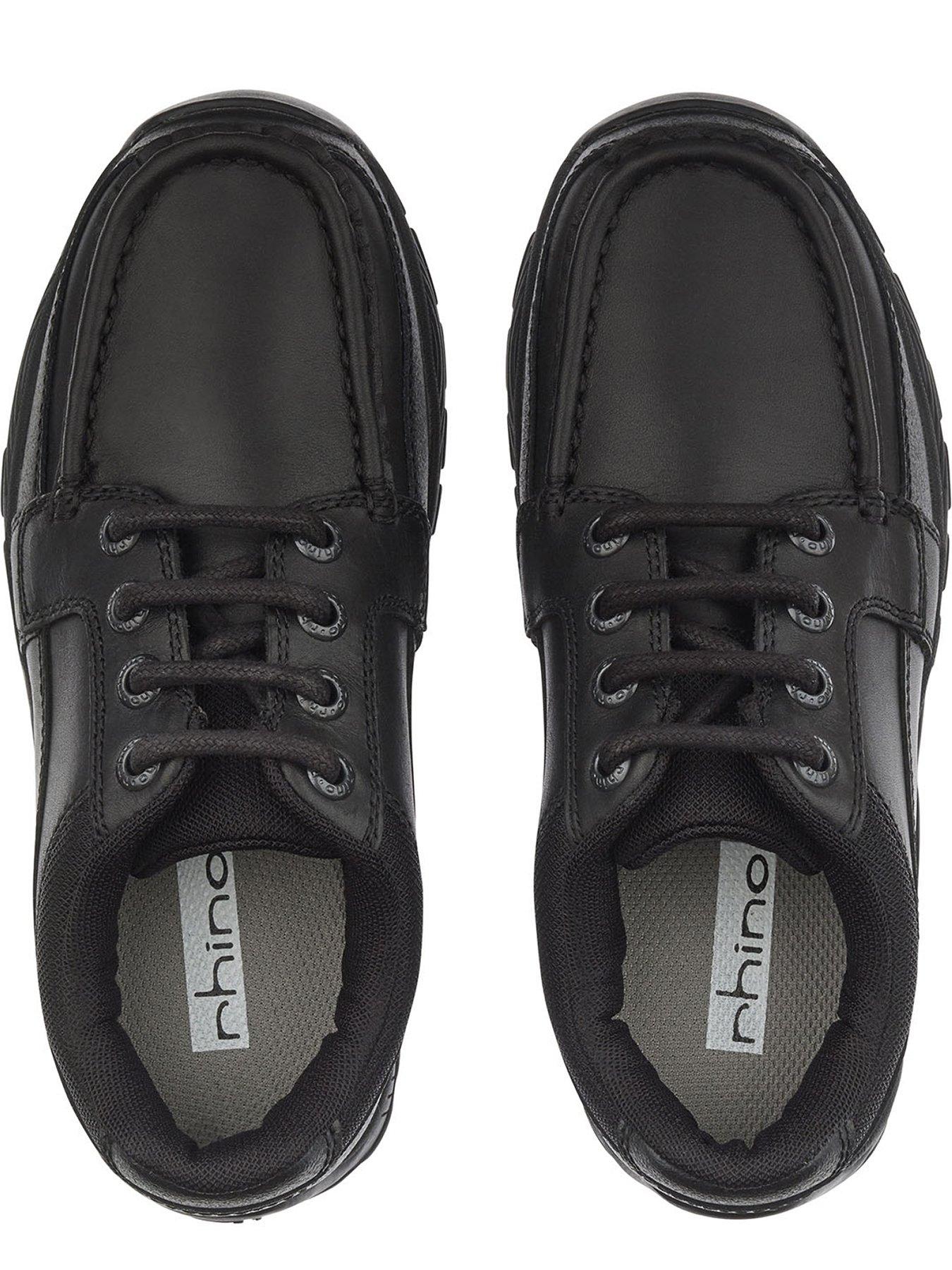 Image 4 of 6 of Start-rite Dylan&nbsp;Leather Lace Up Boys Durable Rhino School Shoes - Black