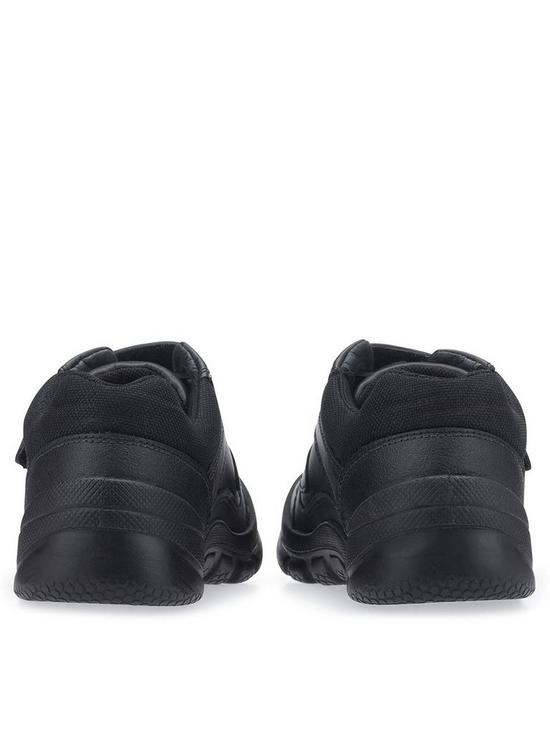 stillFront image of start-rite-rhino-warriornbspleather-double-riptape-durable-school-shoes-black