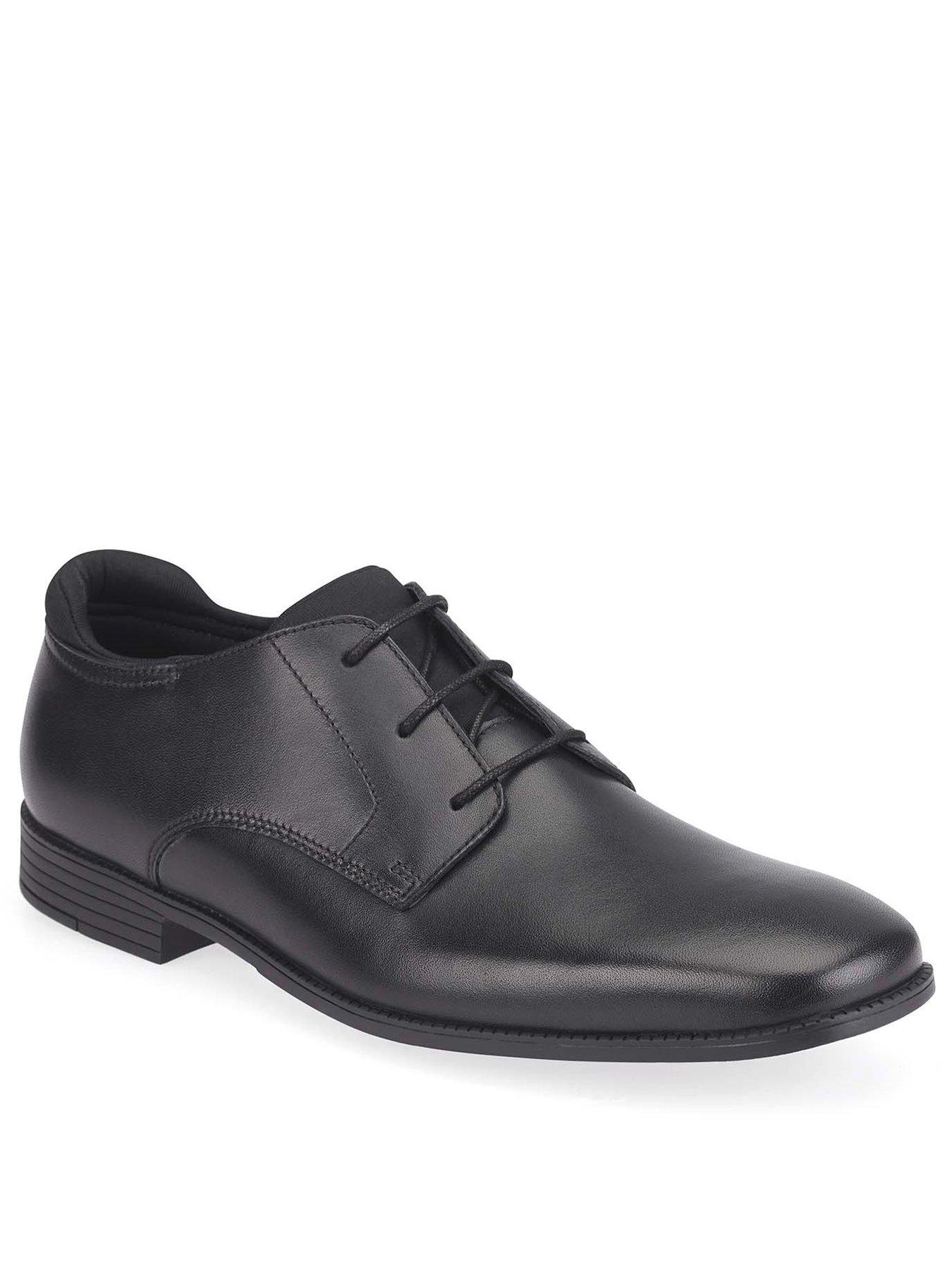 Start-rite Academy Boys Leather Smart Lace Up School Shoes Black