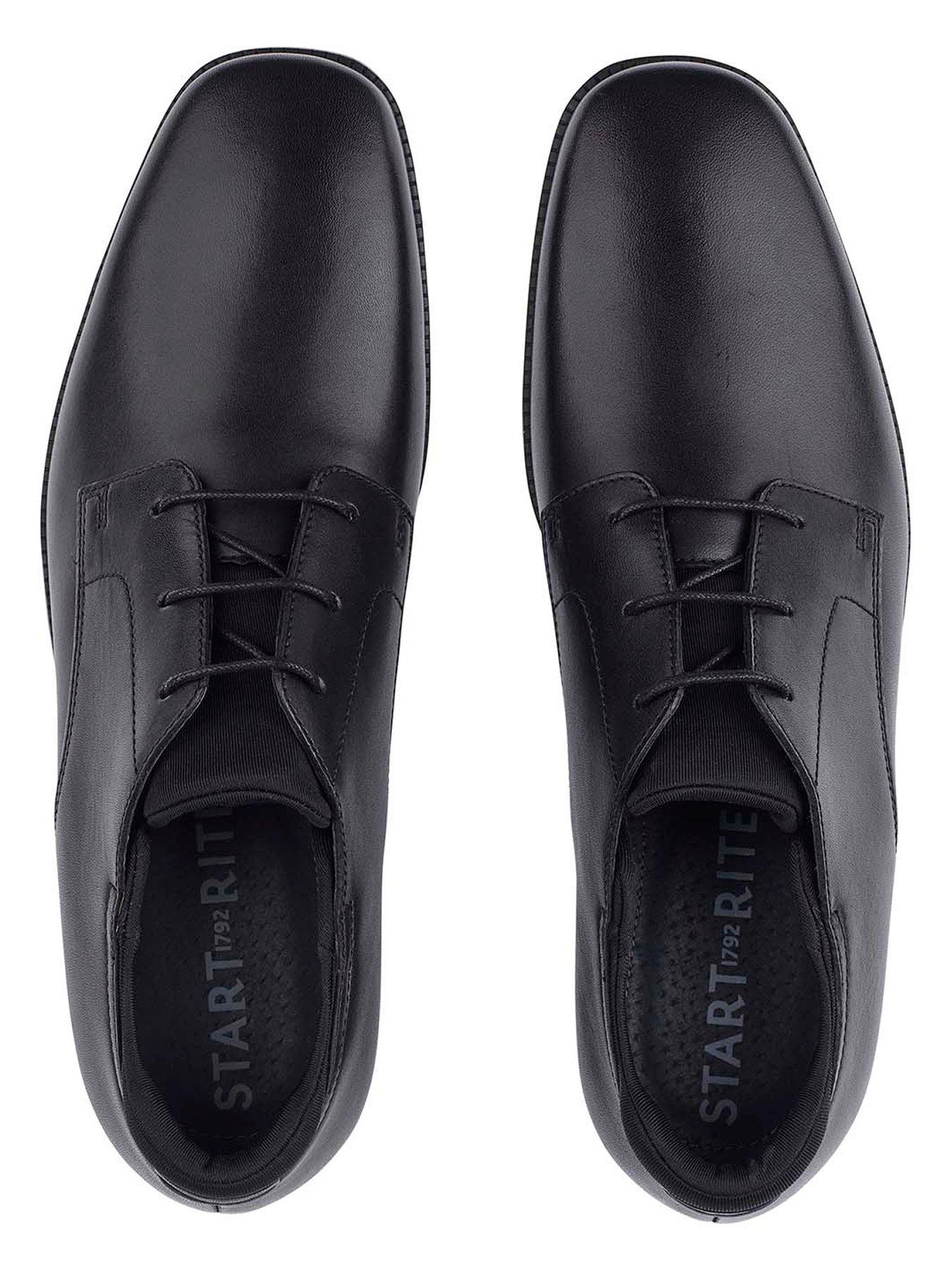 Image 4 of 5 of Start-rite Academy Boys Leather Smart Lace Up School Shoes - Black