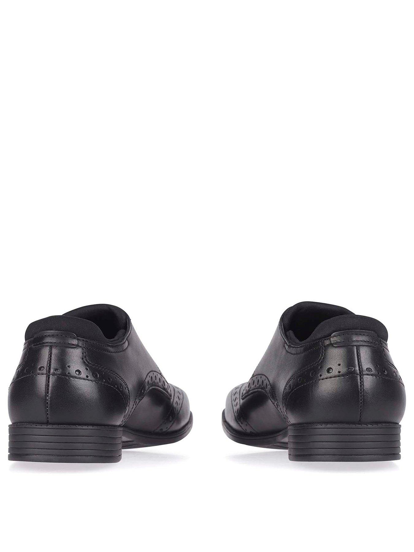 Start-rite Boys Tailor Smart Lace Up School Shoes Black Leather