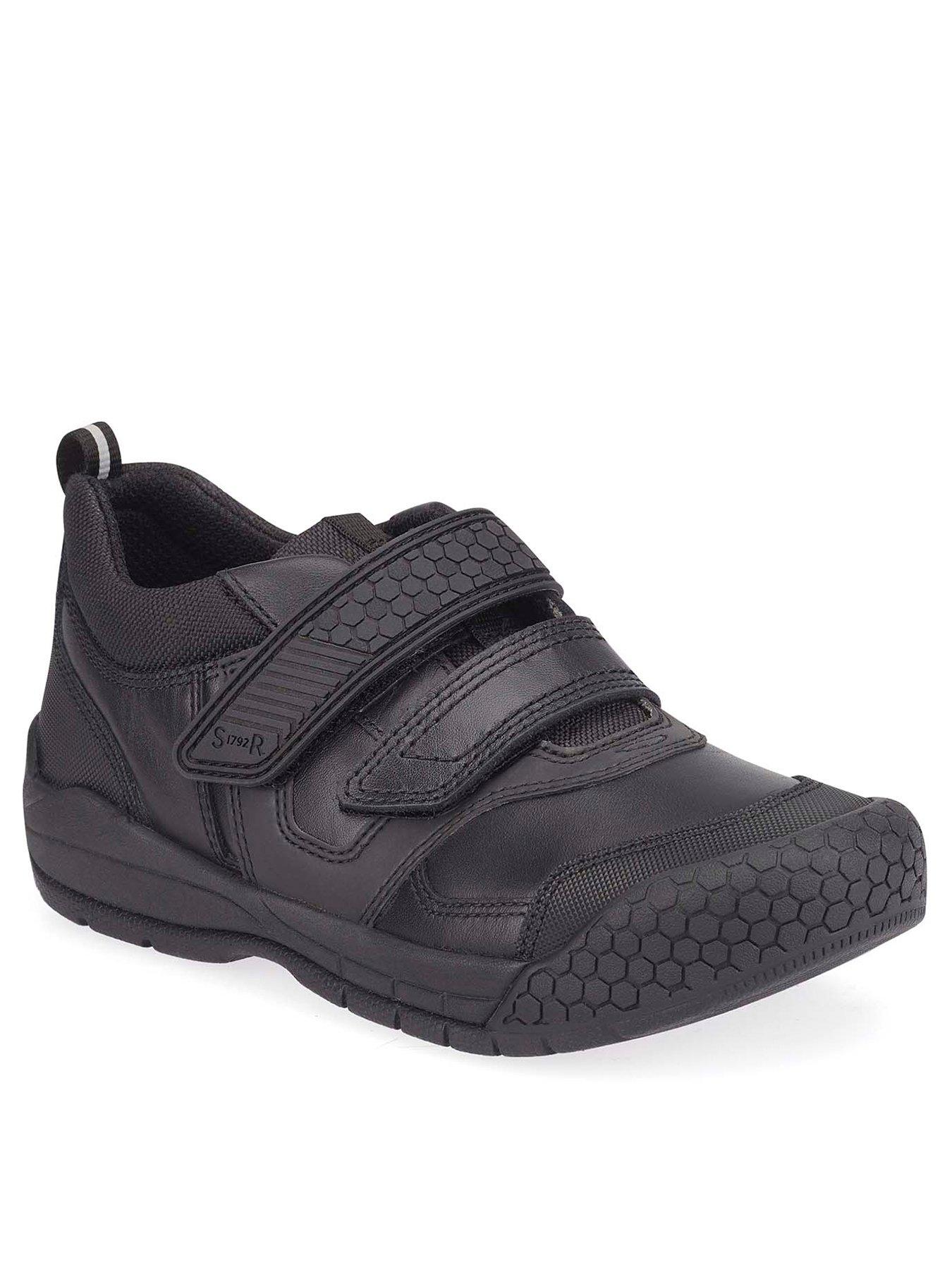 start-rite-boys-strike-black-leather-durable