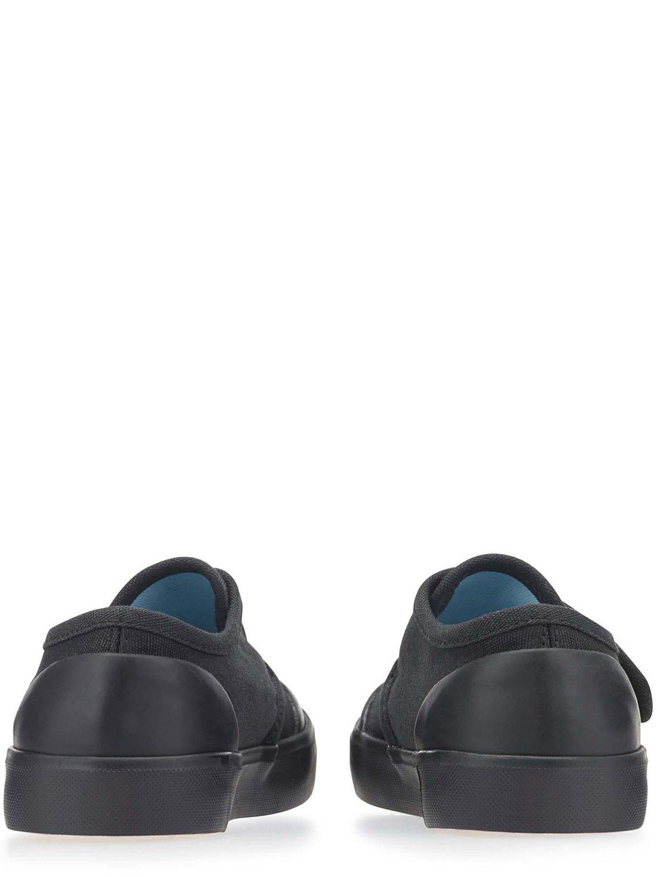 Image 2 of 6 of Start-rite Skip Unisex Easy Riptape Lightweight School PE Plimsolls - Black Canvas