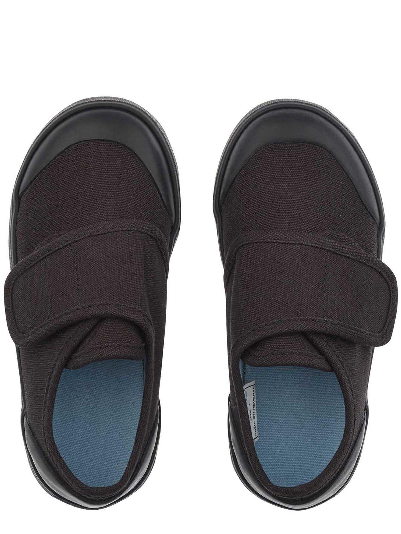 Image 4 of 6 of Start-rite Skip Unisex Easy Riptape Lightweight School PE Plimsolls - Black Canvas