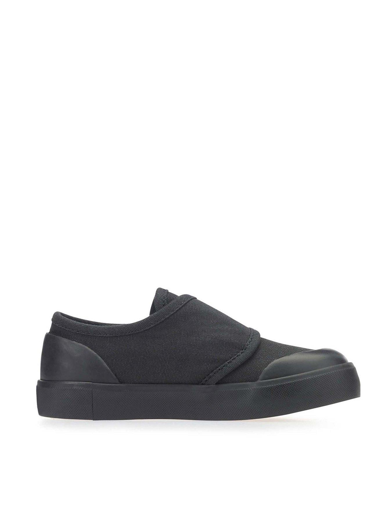 Image 6 of 6 of Start-rite Skip Unisex Easy Riptape Lightweight School PE Plimsolls - Black Canvas