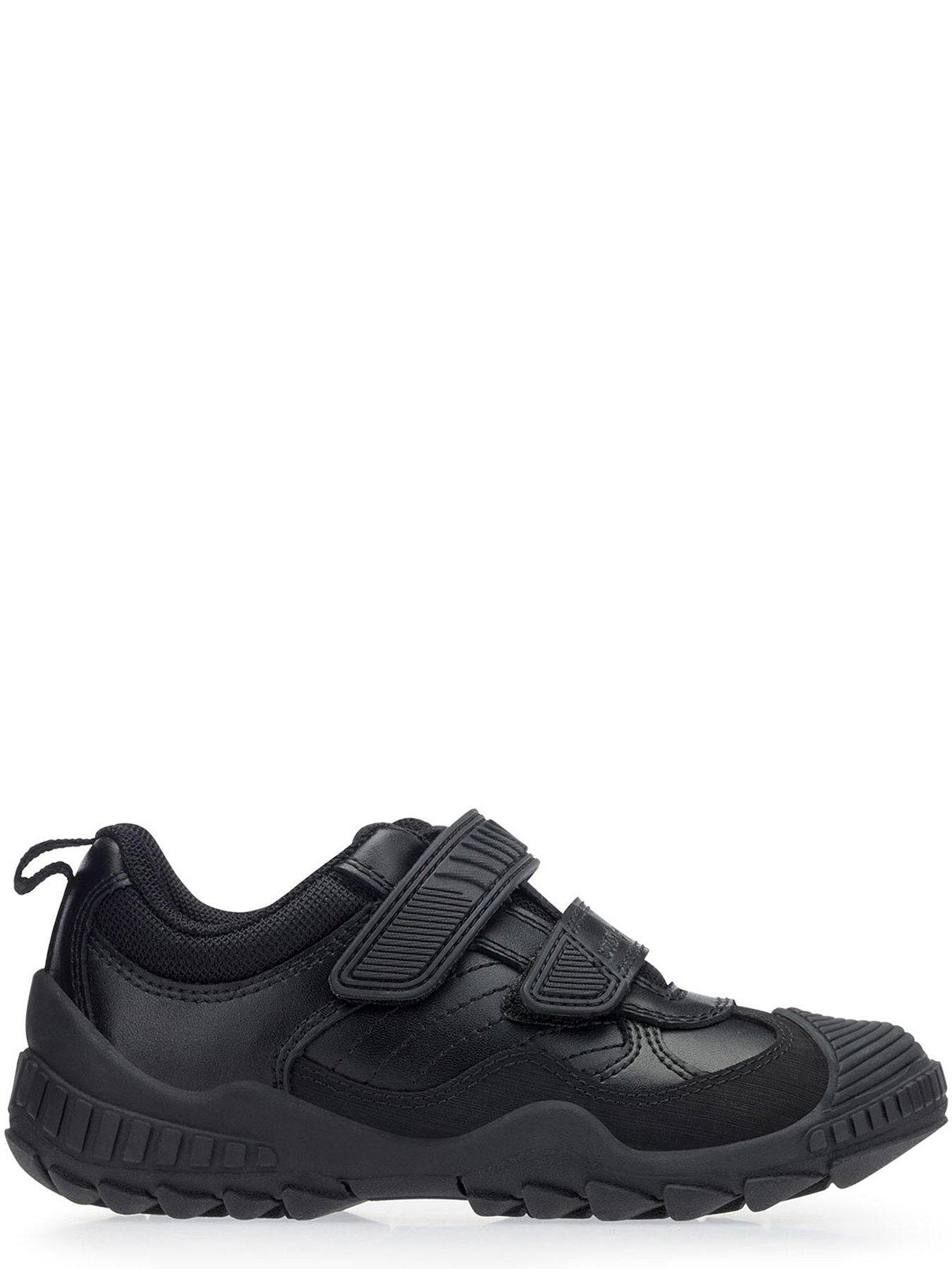 Image 3 of 5 of Start-rite Extreme Double Riptape Durable Black Leather Boys School Shoes