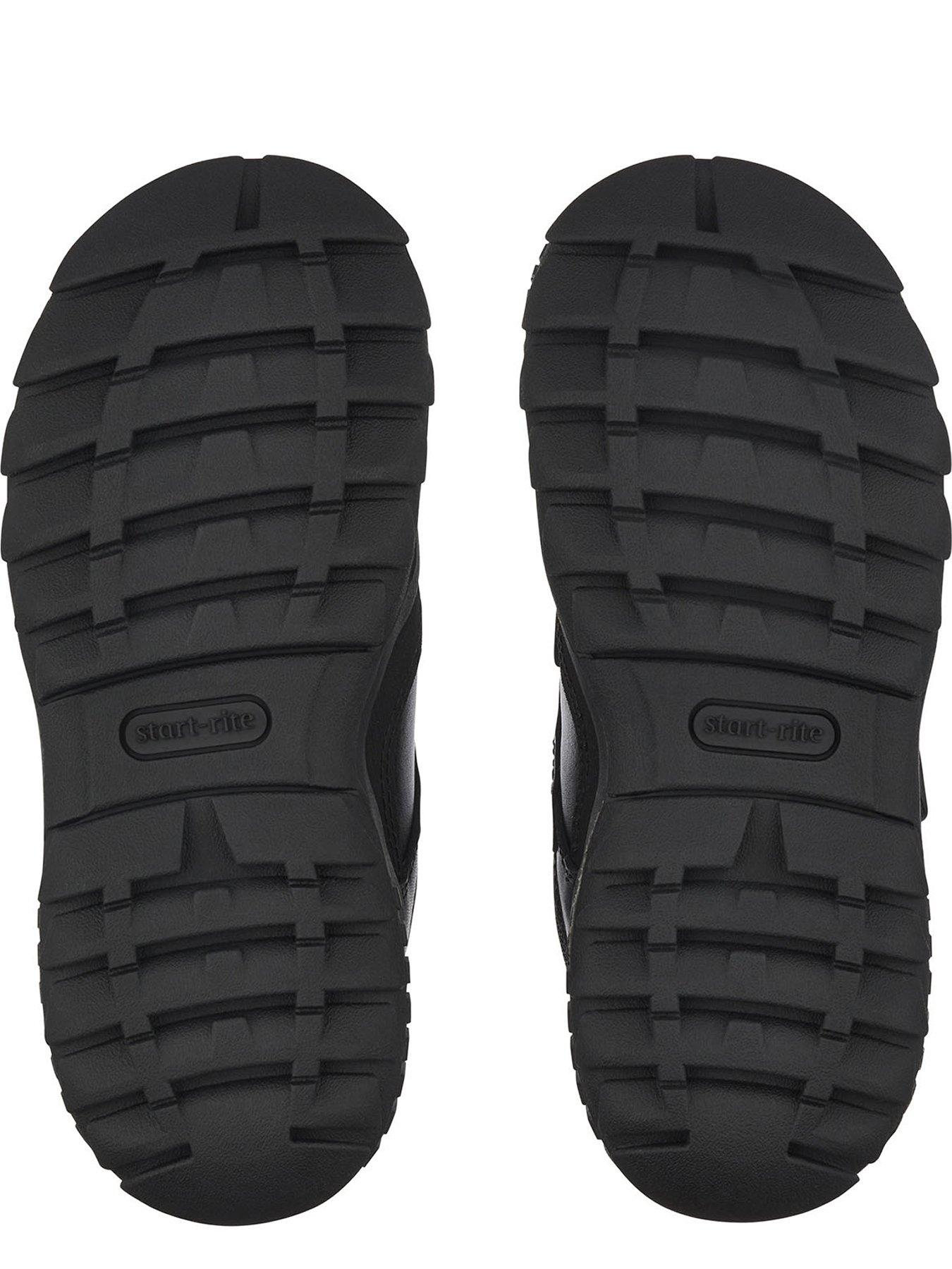 Image 4 of 5 of Start-rite Extreme Double Riptape Durable Black Leather Boys School Shoes