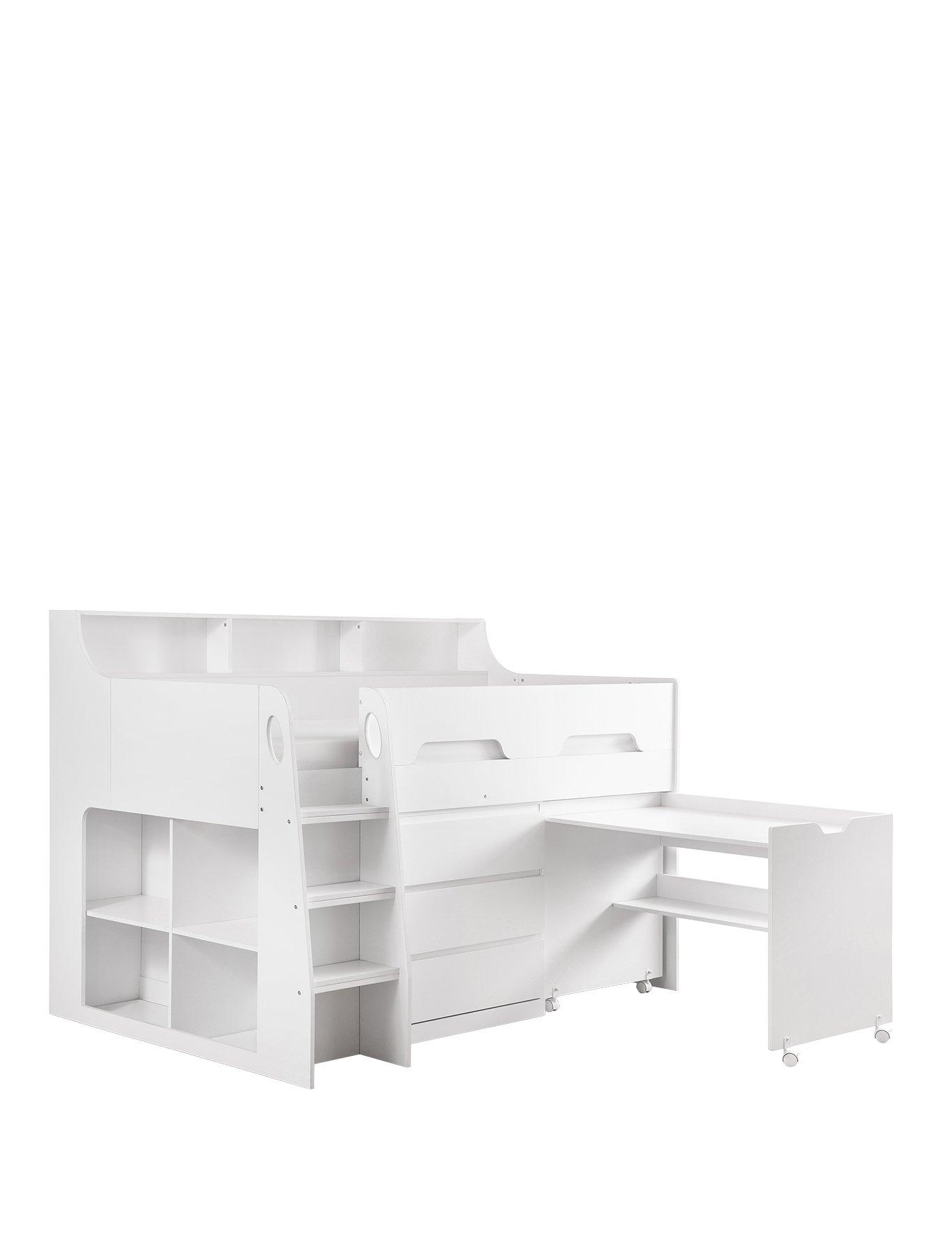 Julian Bowen Noah Midsleeper With 3 Drawer Chest Shelving And
