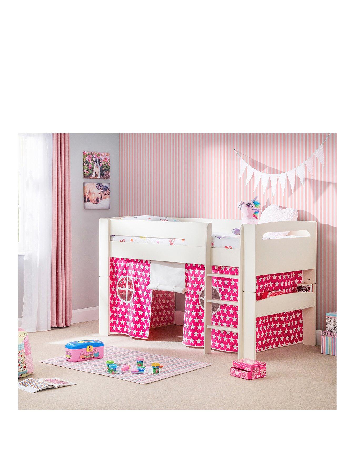 julian-bowen-nova-white-midsleeper-bed-with-pink-star-tent