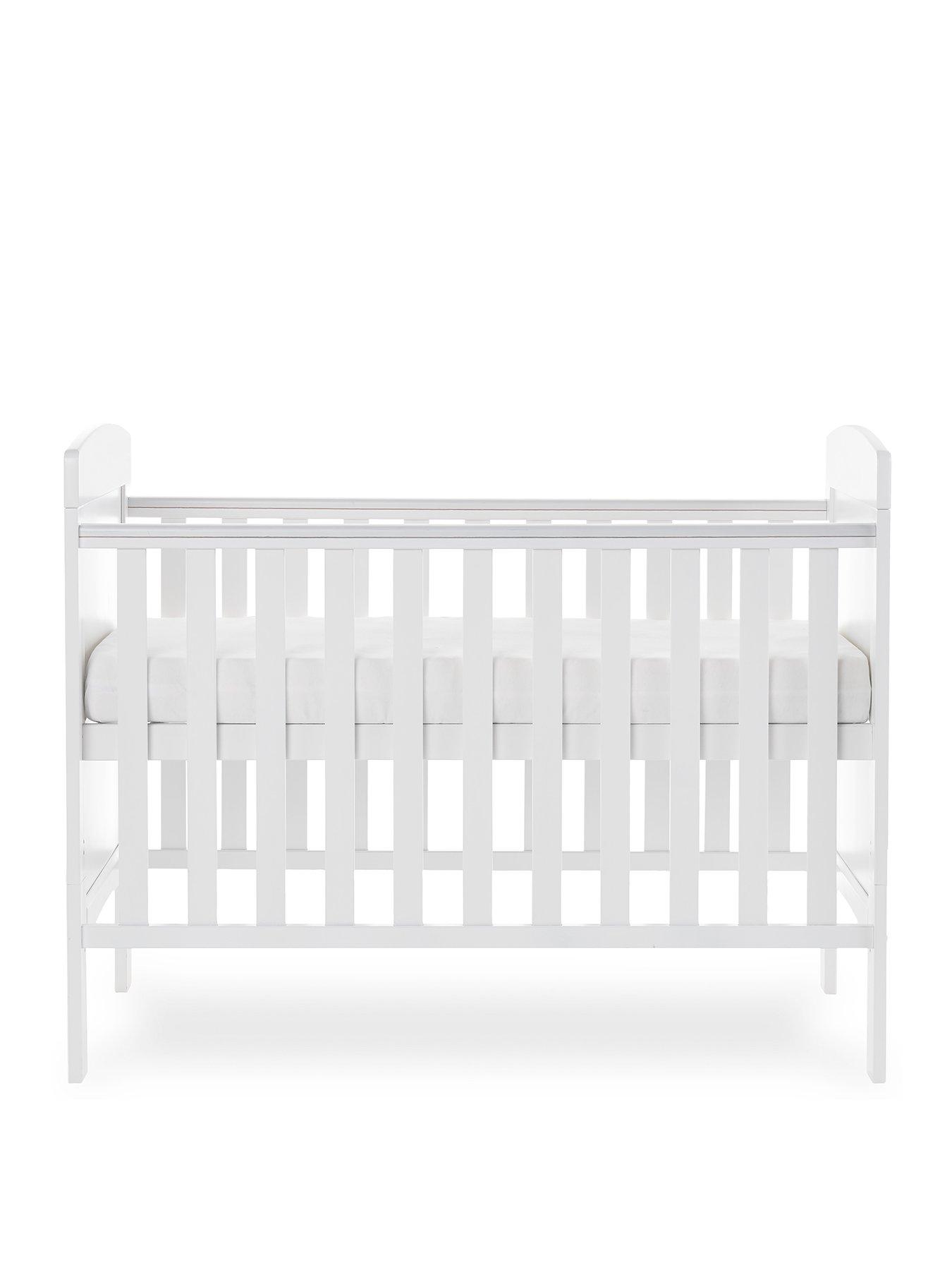 Image 1 of 3 of Obaby Grace Mini Cot Bed - White
