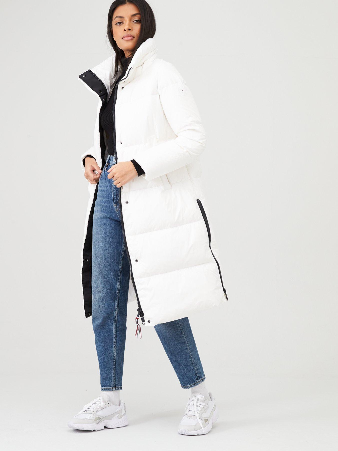 tommy hilfiger white down jacket