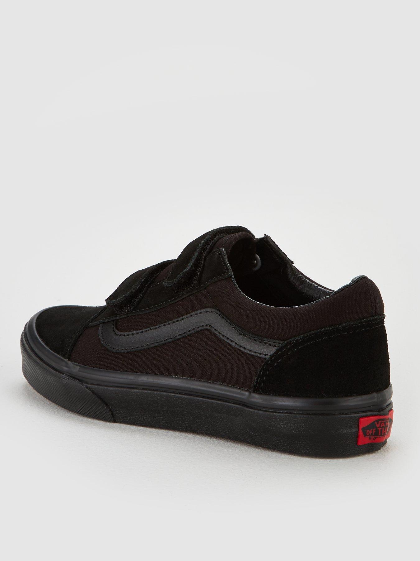 vans black old skool trainers junior