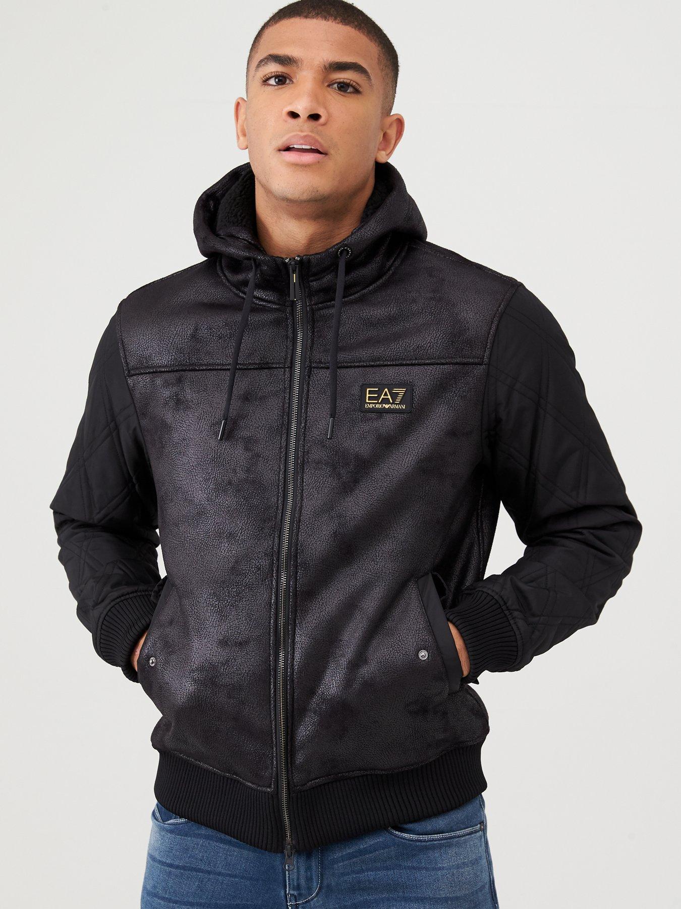 ea7 leather jacket