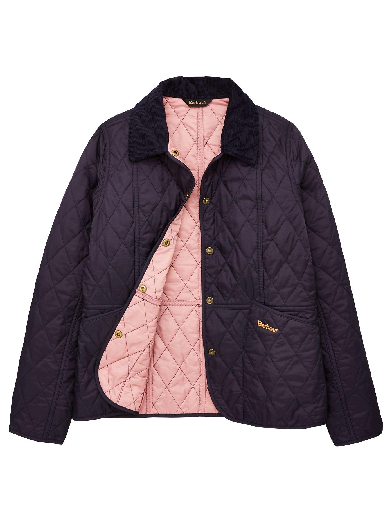 girls pink barbour jacket