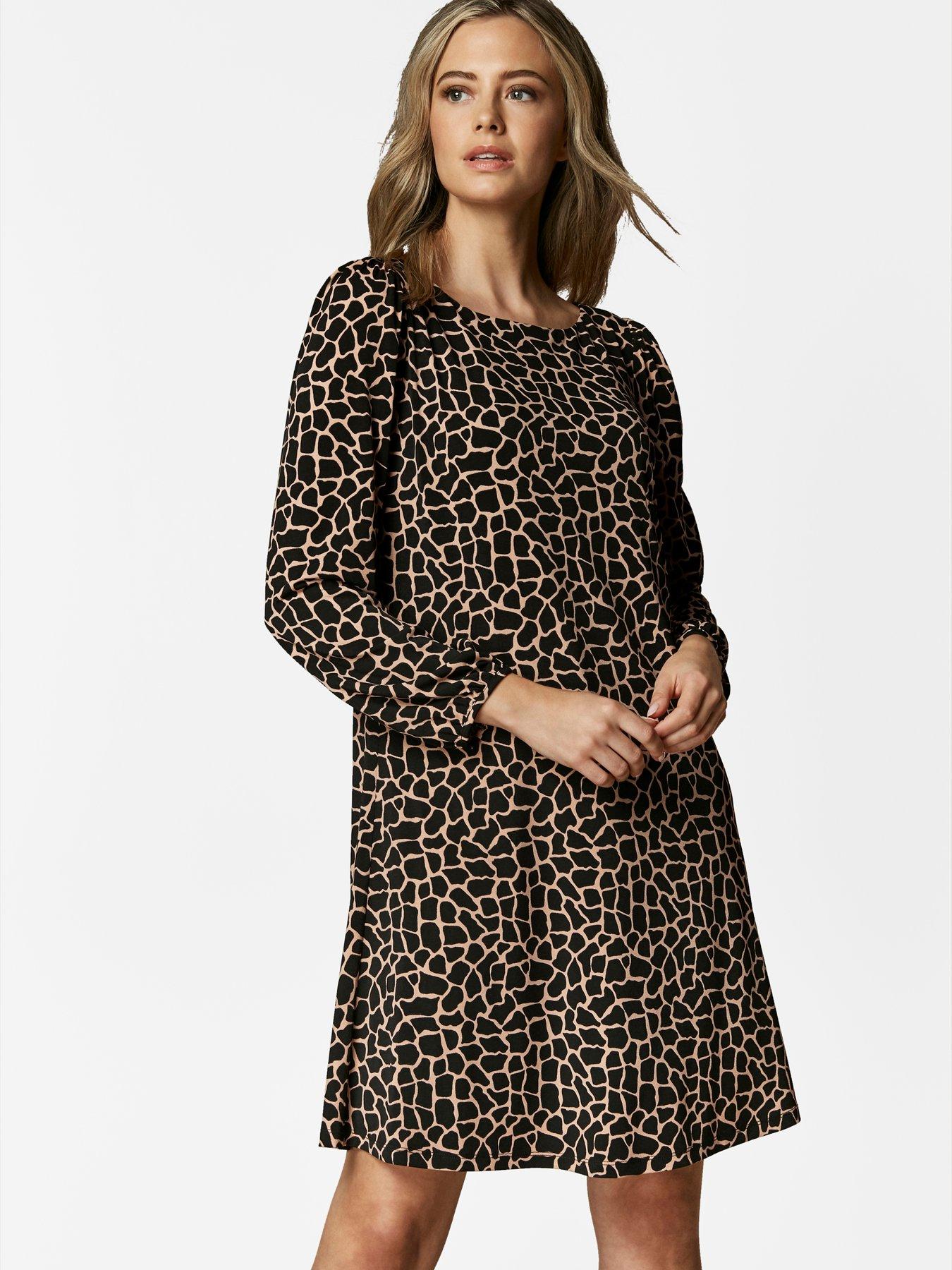 wallis petite animal print dress