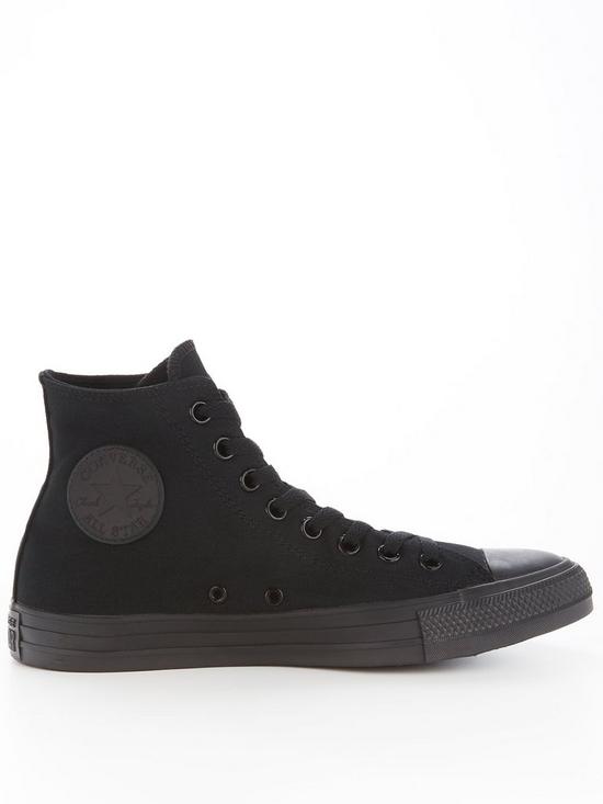 front image of converse-mens-hi-trainers-black