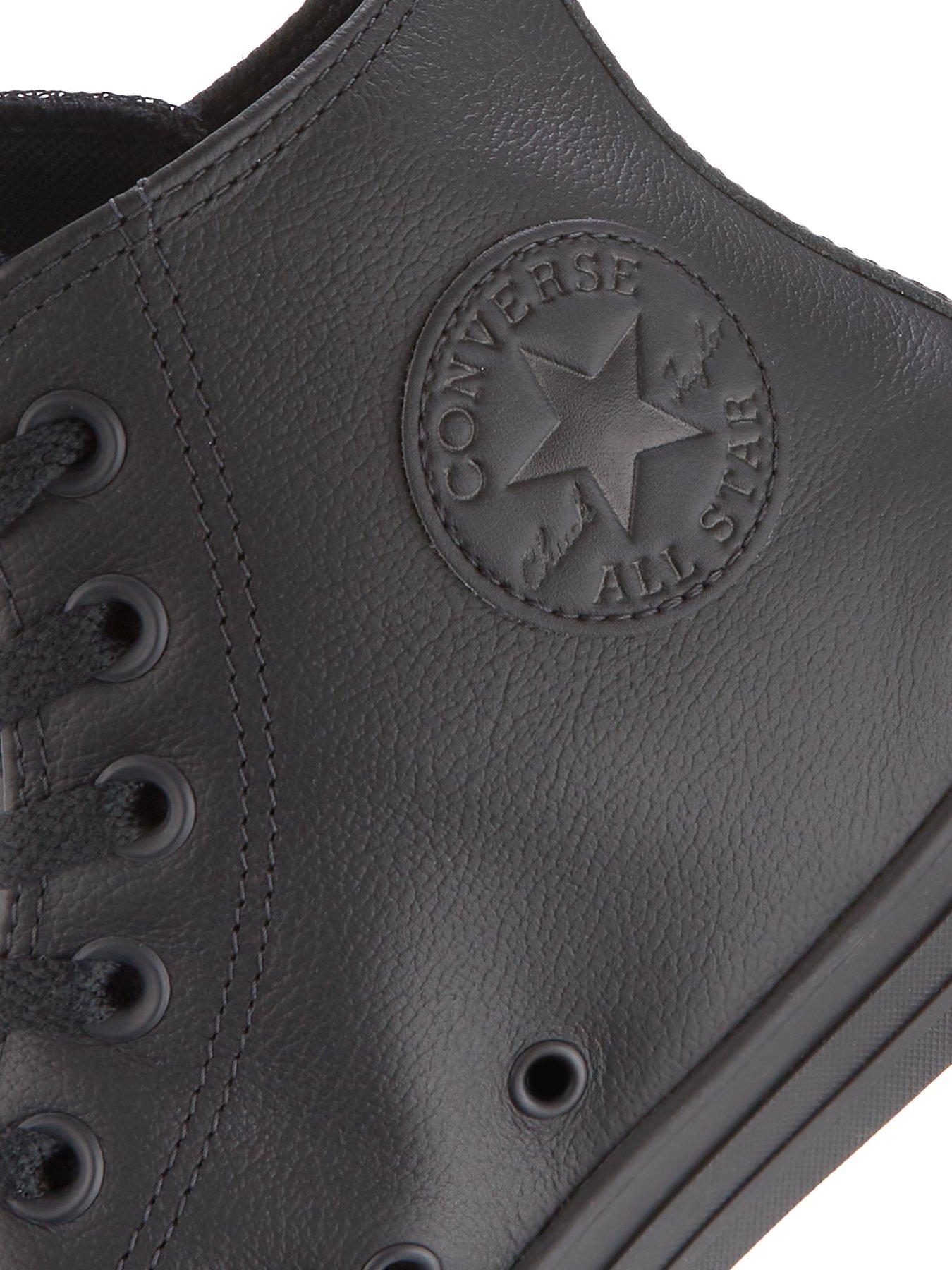 Image 6 of 6 of Converse Mens Tonal Leather Hi Top Trainers - Black
