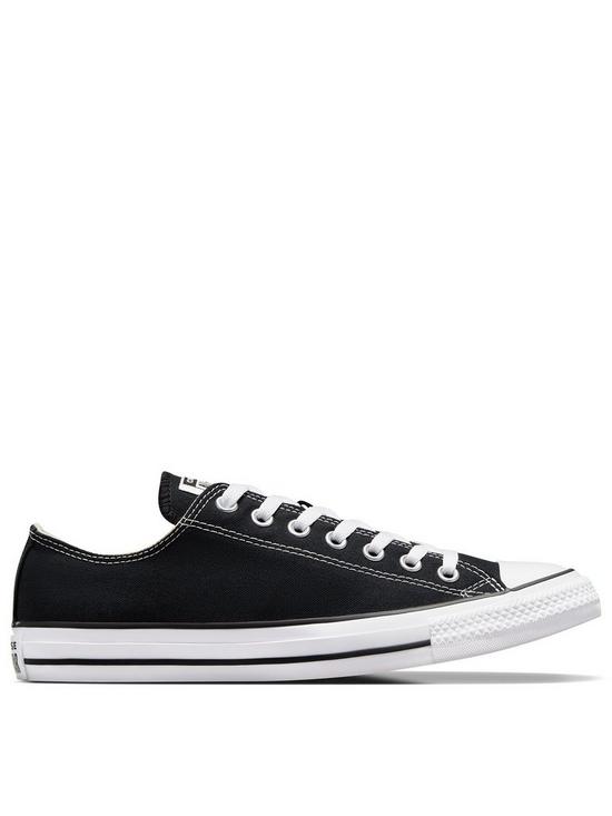 front image of converse-chuck-taylor-all-star-ox-trainers-black