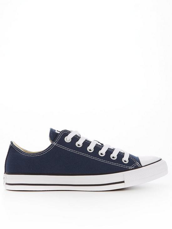 front image of converse-mens-ox-trainers-navy