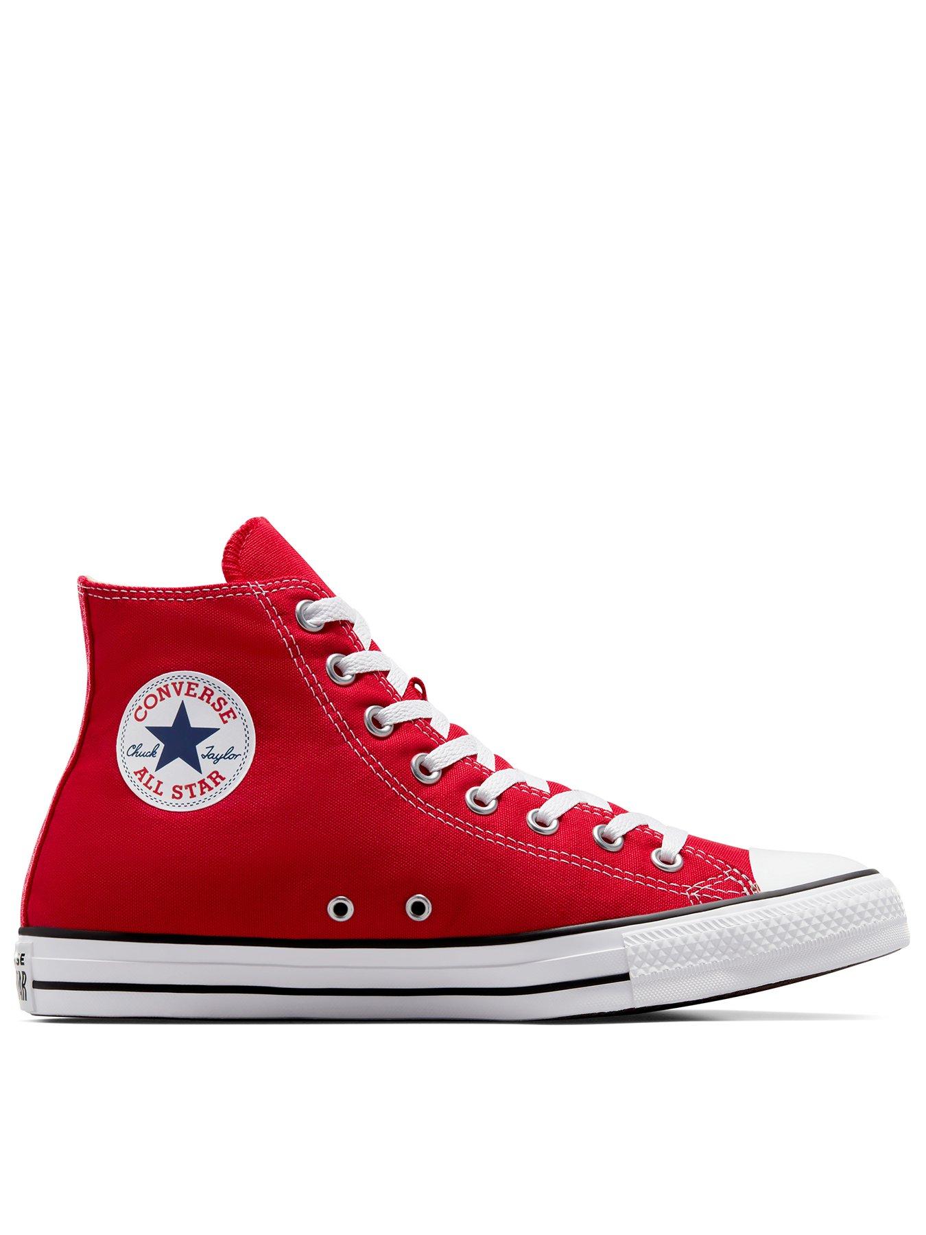 undefined Mens Hi Top Trainers - Red