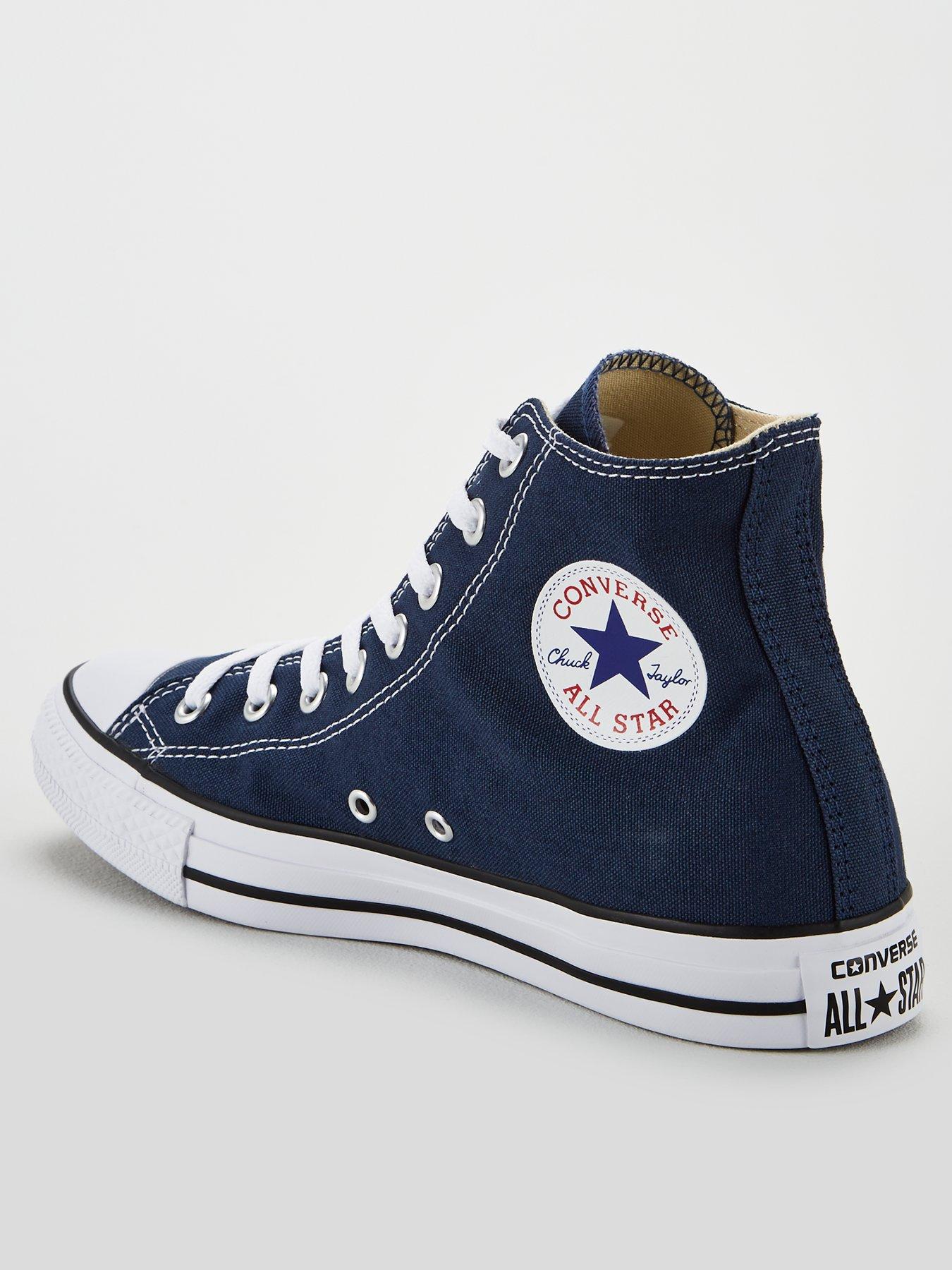 undefined Mens Hi Top Trainers - Navy