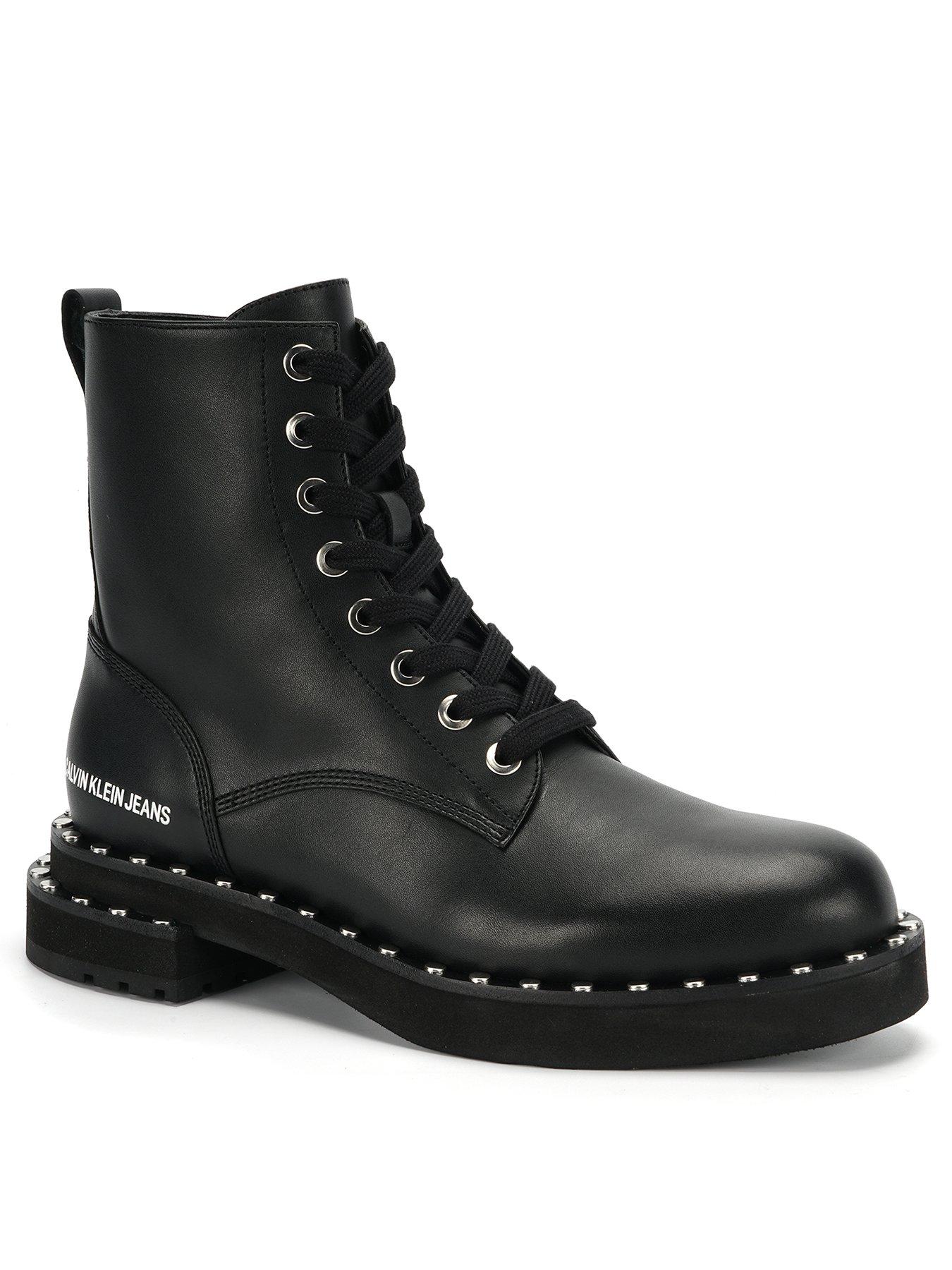 calvin klein lace up boots