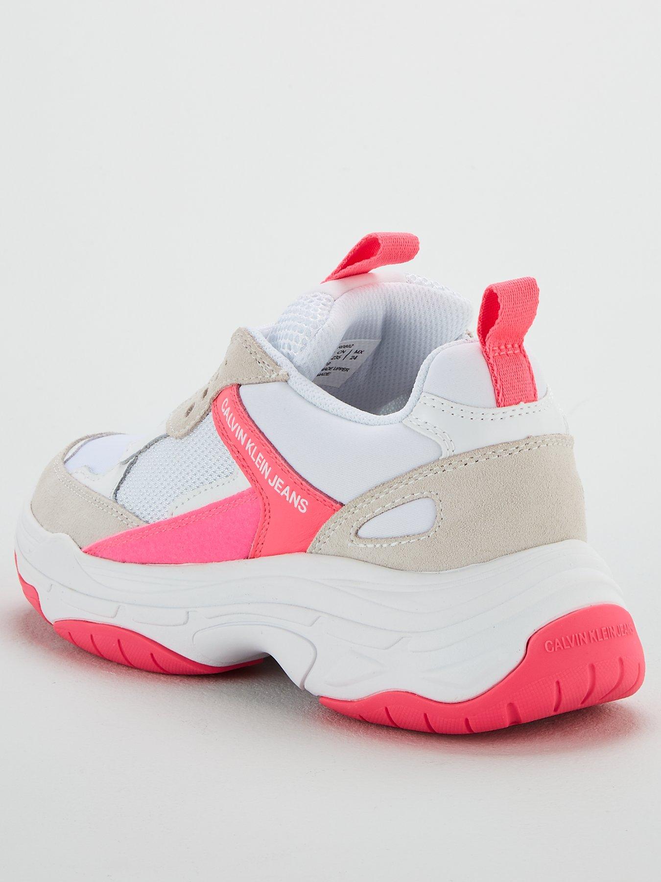 calvin klein maya white chunky trainers
