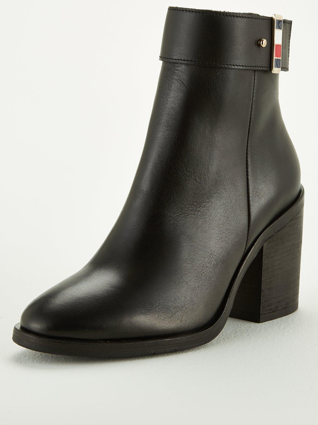 tommy hilfiger black boots