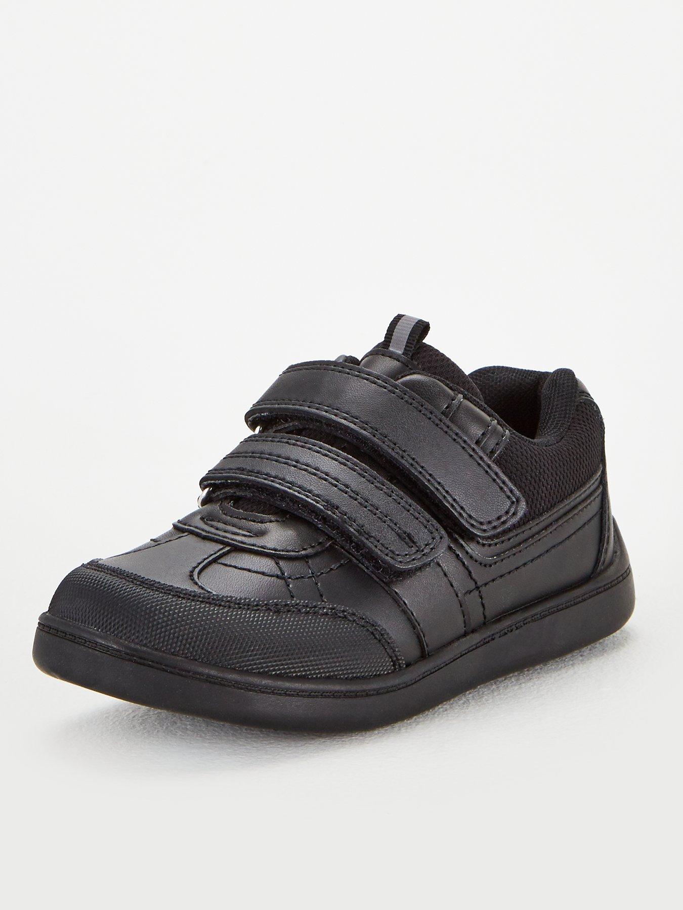 boys black strap shoes