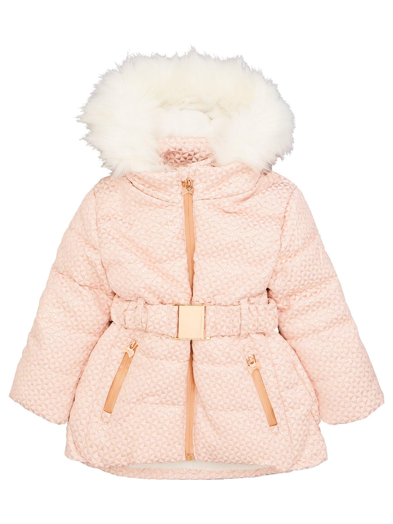 ted baker girls fur coat