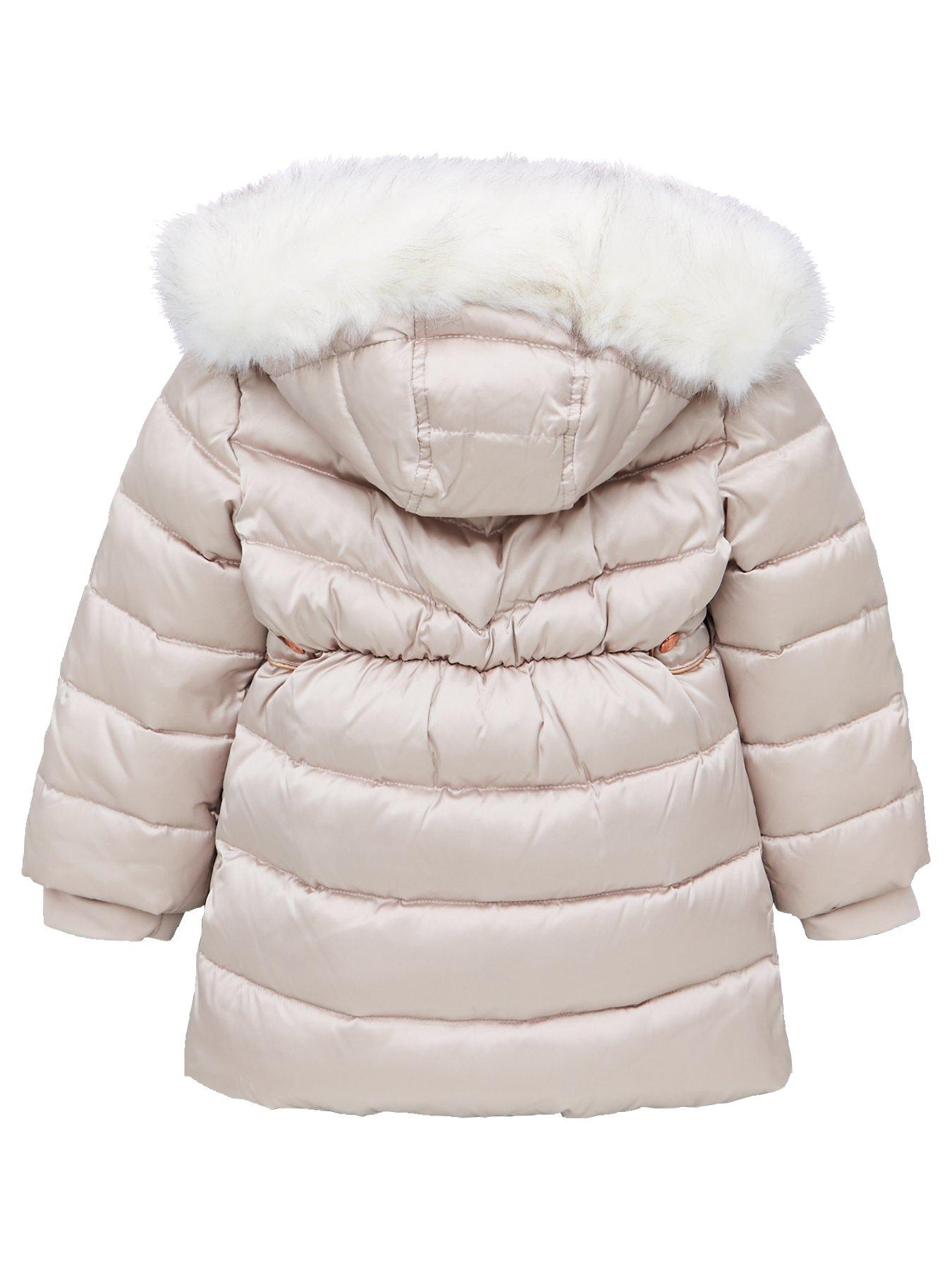 ted baker girls silver coat