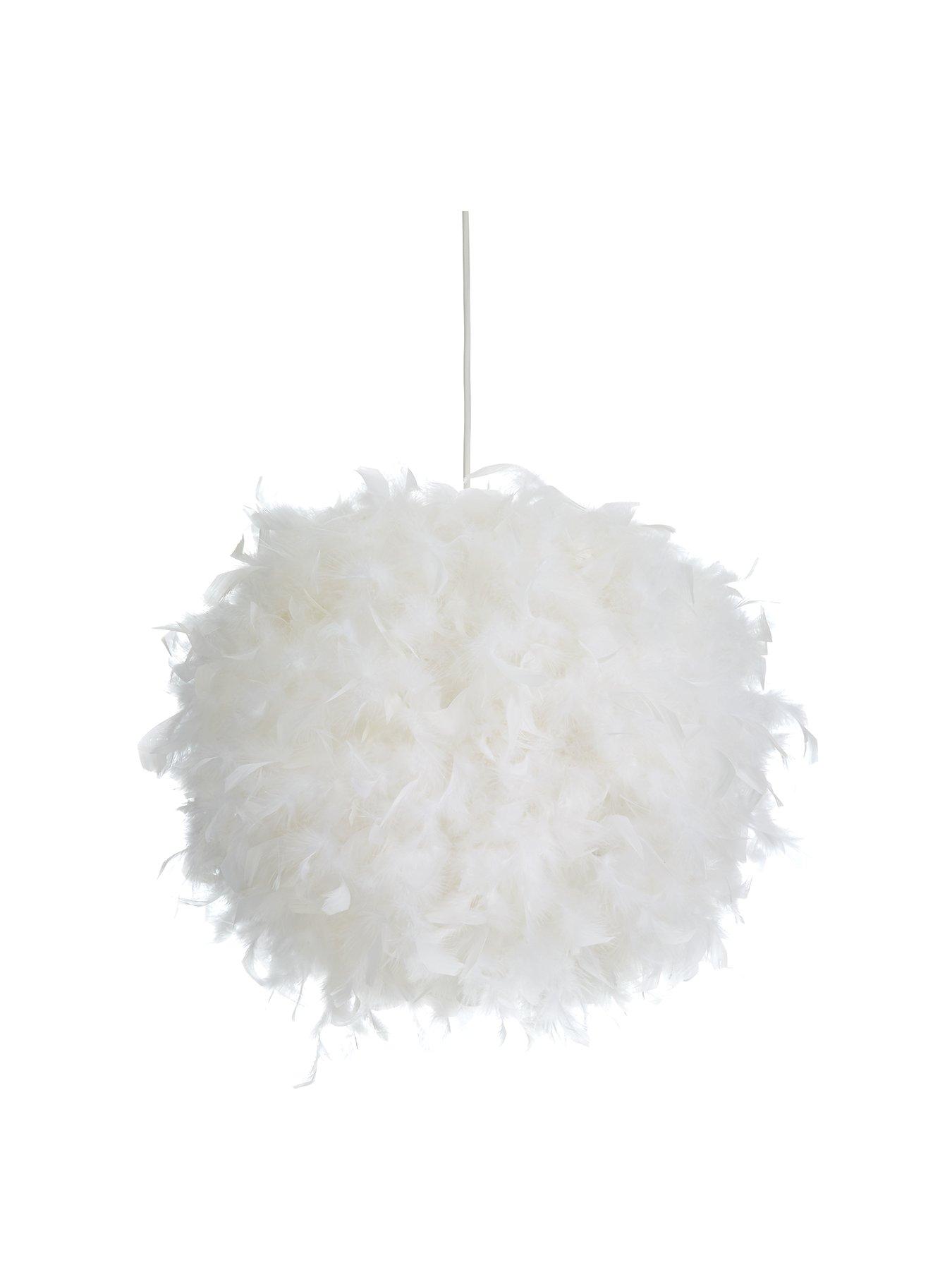 Black fluffy store light shade