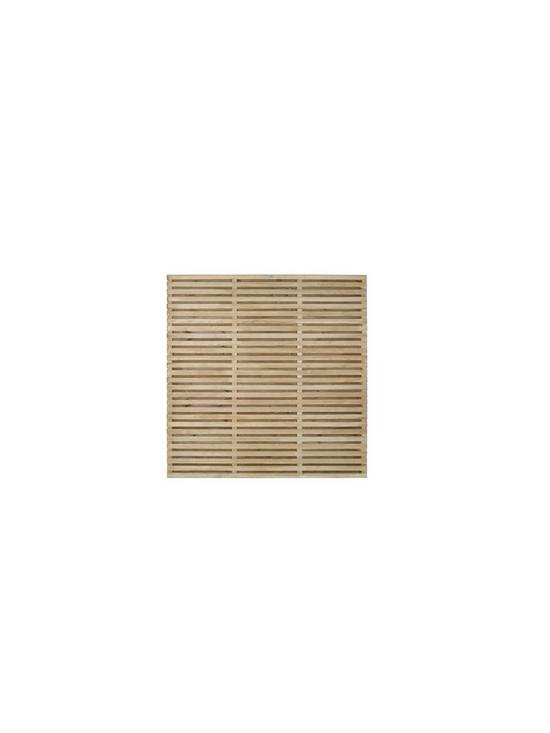 back image of forest-18m-x-18m-pressure-treated-double-slatted-fence-panel-pack-of-3