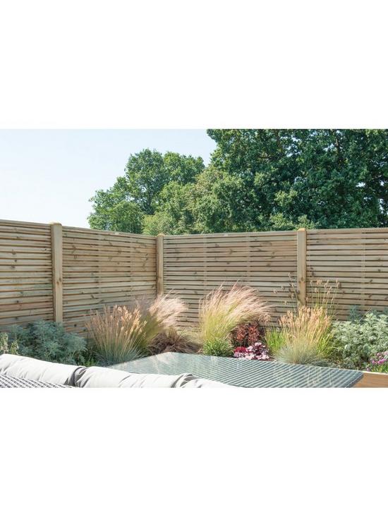 stillFront image of forest-18m-x-18m-pressure-treated-double-slatted-fence-panel-pack-of-4