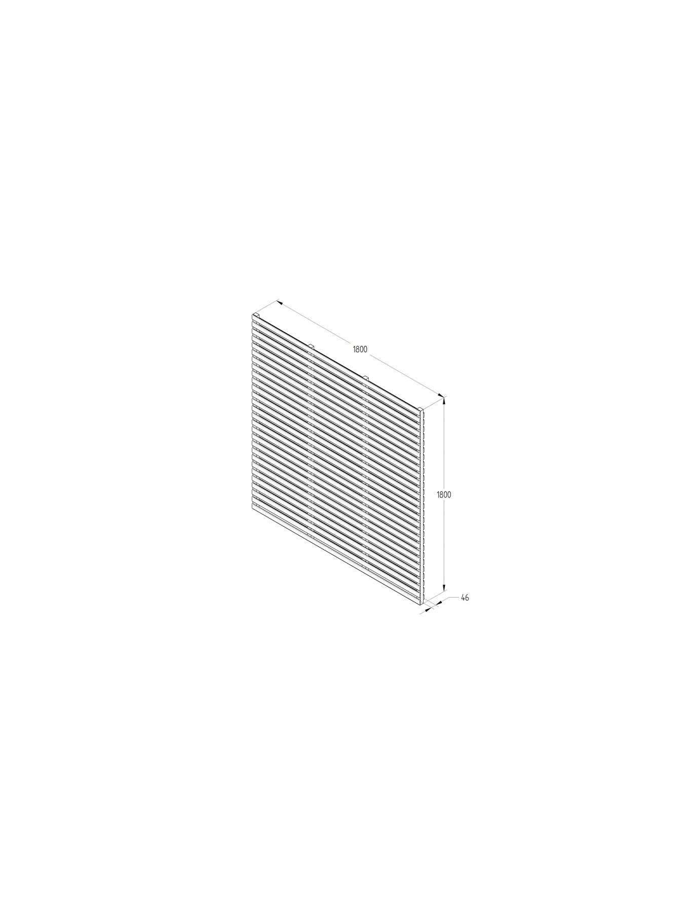  image of forest-18m-x-18m-pressure-treated-double-slatted-fence-panel-pack-of-4