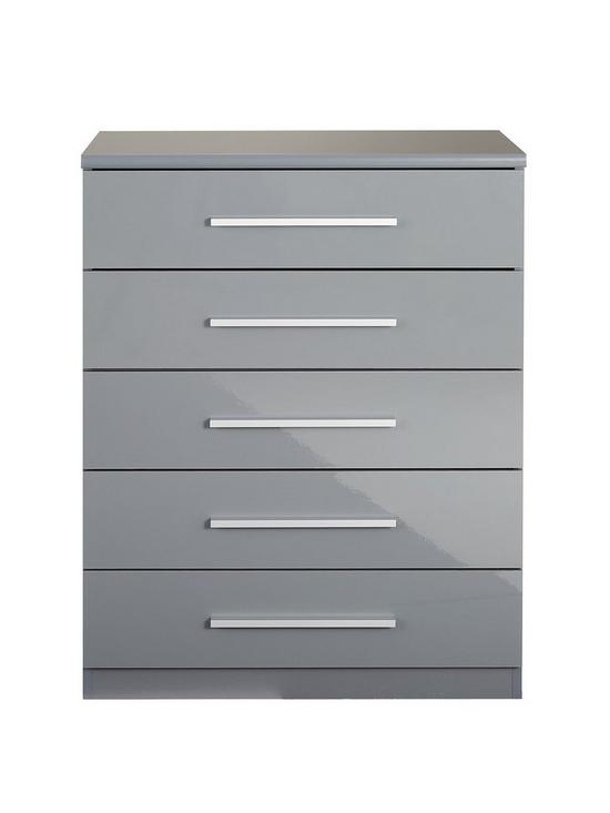 front image of prague-gloss-5-drawer-chest