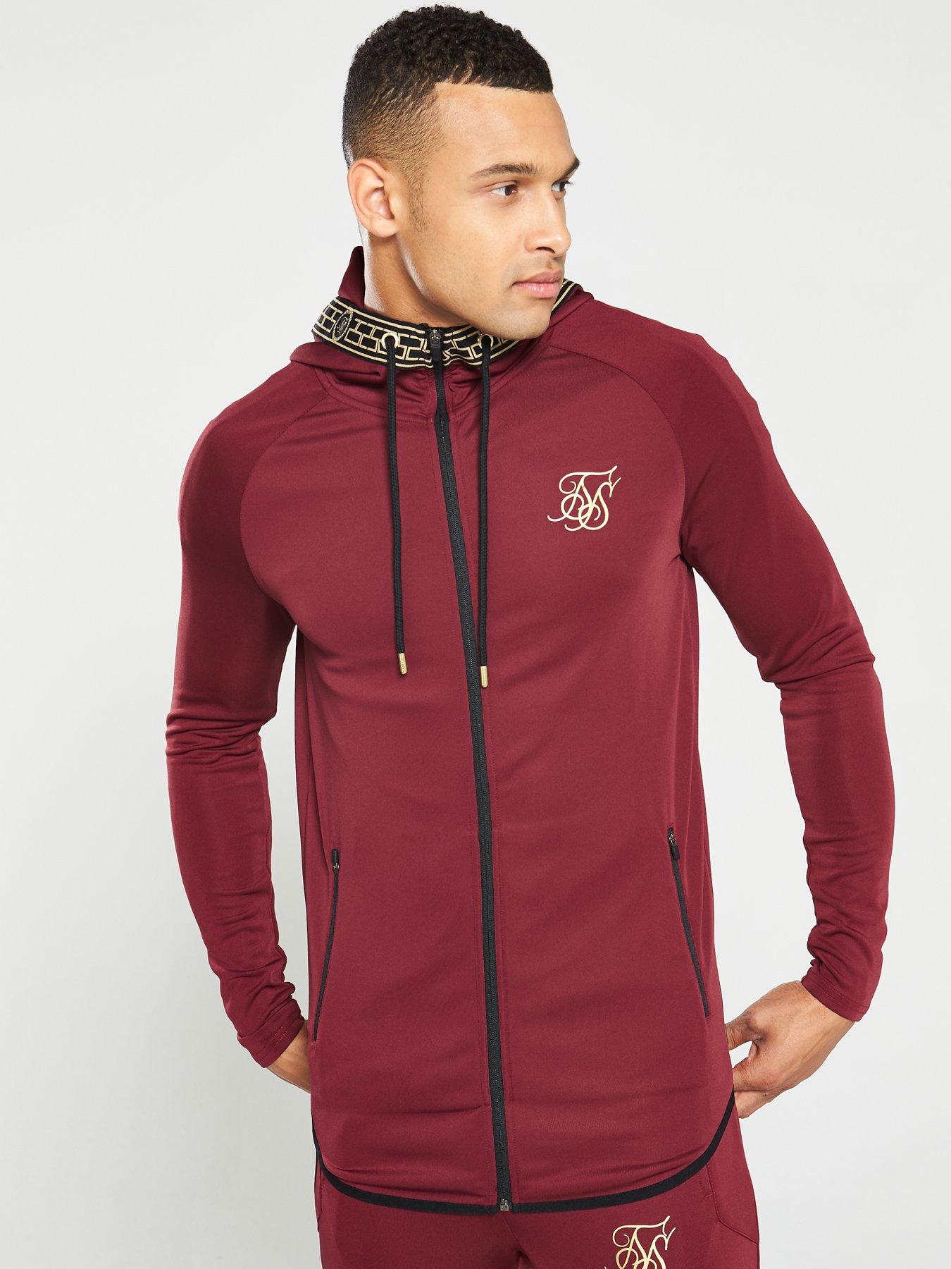 sik silk burgundy hoodie