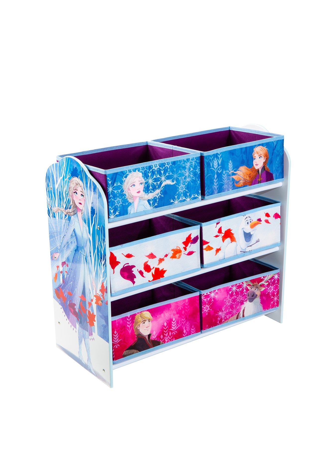 ARDITEX Set 2 x Disney Frozen II Storage Box & Cushioned Bedroom Stool Kids Ottoman Seat 