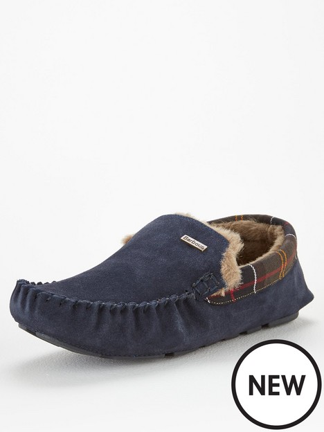 barbour-monty-slippers-navy-suede
