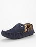  image of barbour-monty-slippers-navy-suede