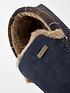  image of barbour-monty-slippers-navy-suede