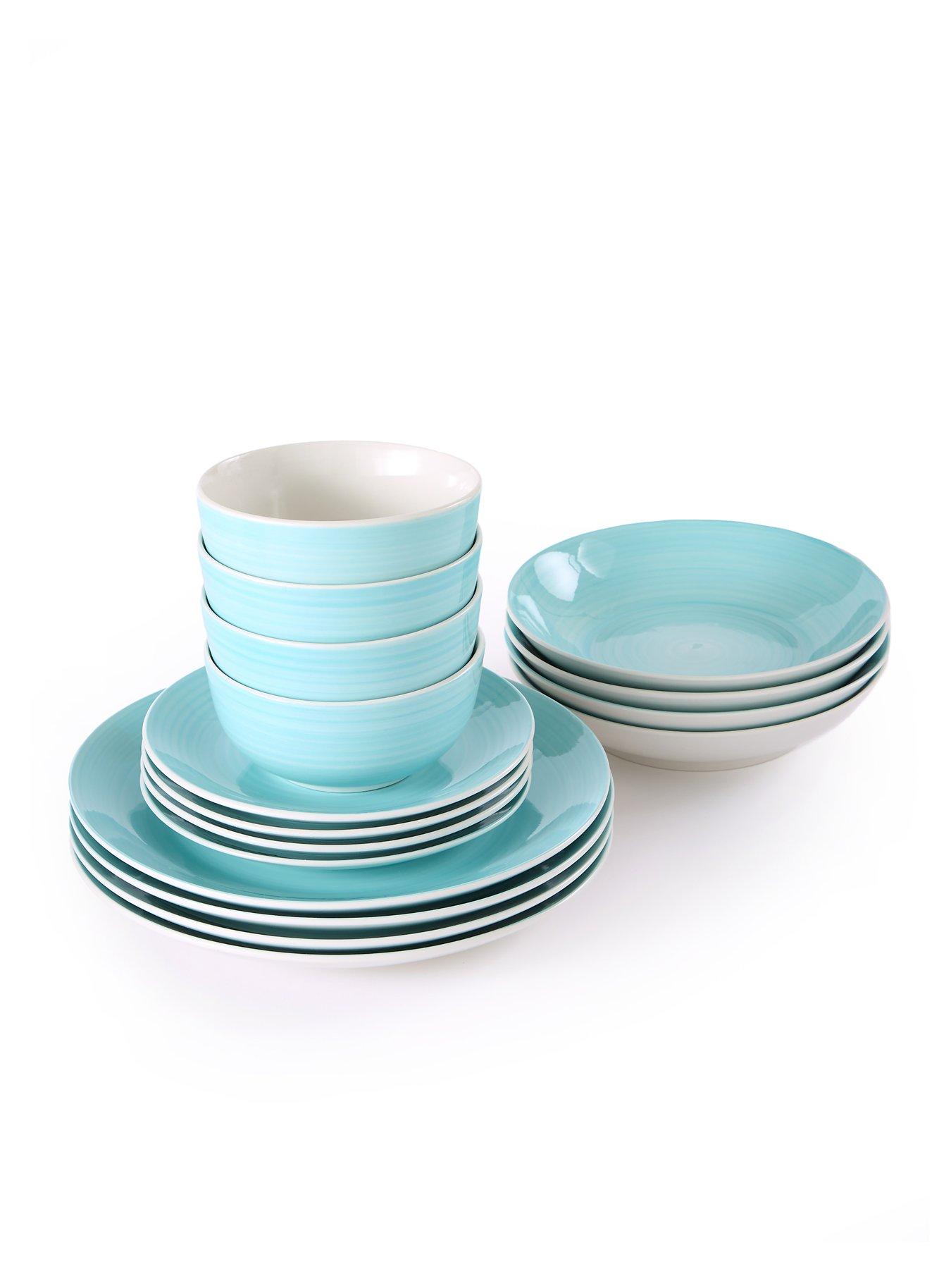 Image 3 of 6 of WATERSIDE Aqua Splash Spin Wash 16-Piece Dinner Set