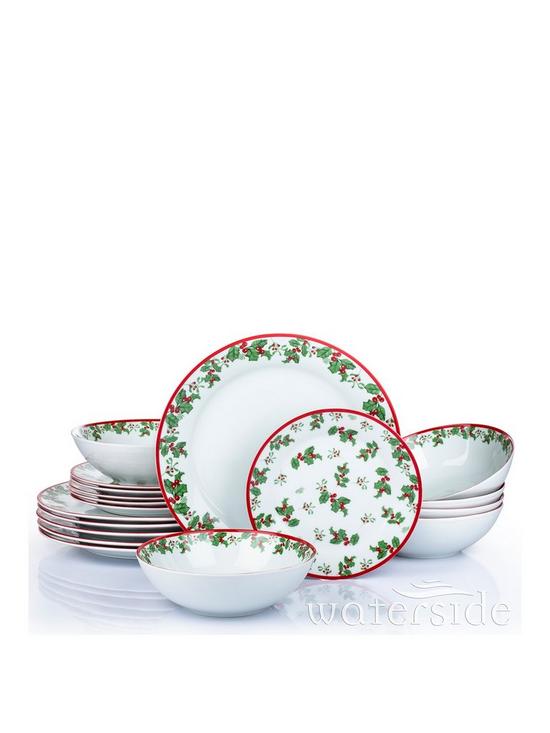 front image of waterside-christmasnbspholly-18-piece-dinner-set