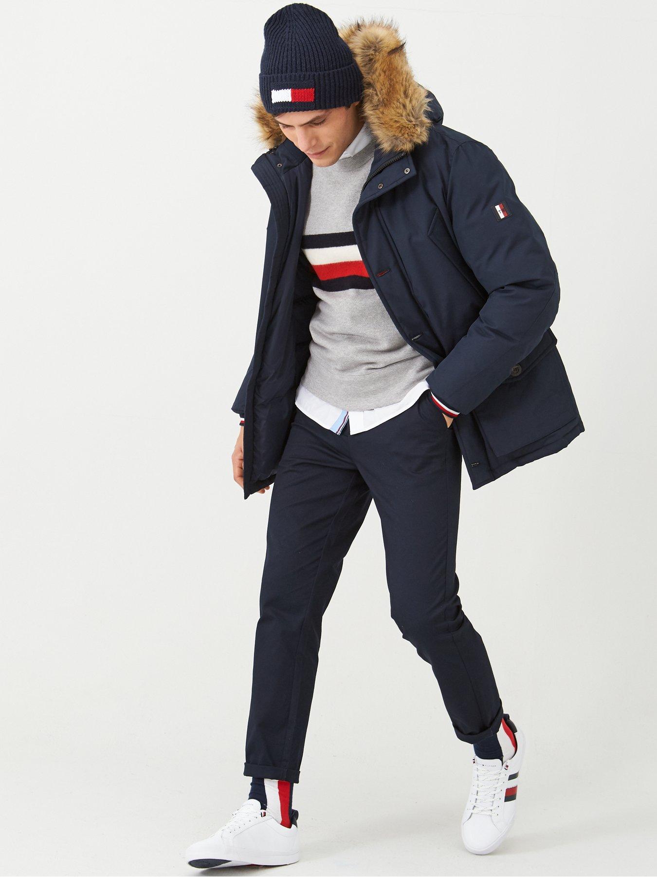 tommy hilfiger hampton down parka sky captain