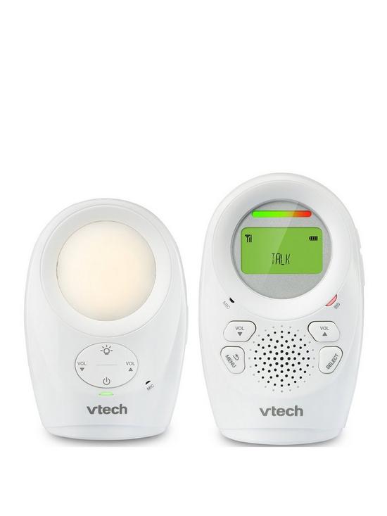 front image of vtech-safe-and-sound-digital-audio-baby-monitor-with-lcd-ndash-dm1211