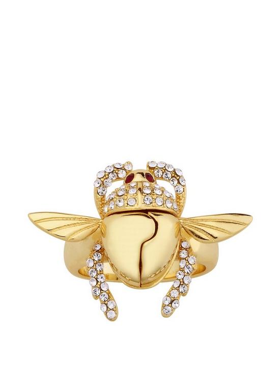 front image of disney-aladdin-14k-gold-plated-opening-crystal-scarab-beetle-ring
